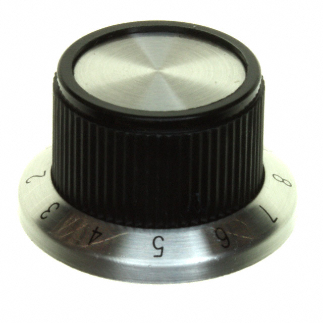 【PKD70B101/4】KNOB KNURLED W/SKRT 0.250" PLAST